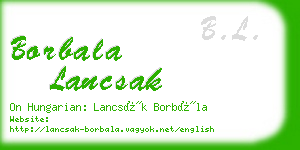 borbala lancsak business card